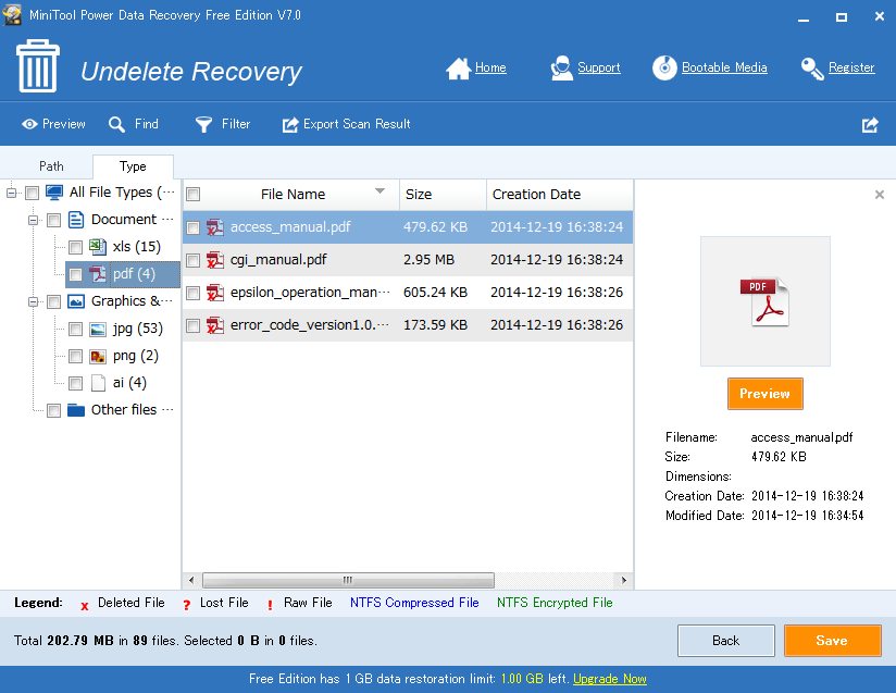 MiniTool Power Data Recovery Free Edition